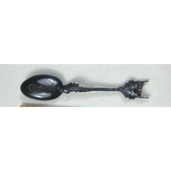 Edinburgh Souvenir Spoon Silver Antique Thistle Signed - Picture 1 of 11